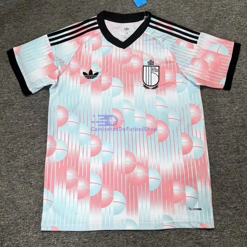 Camiseta Bélgica Mundial 2026 2ª Equipación Rosa/Azul Claro