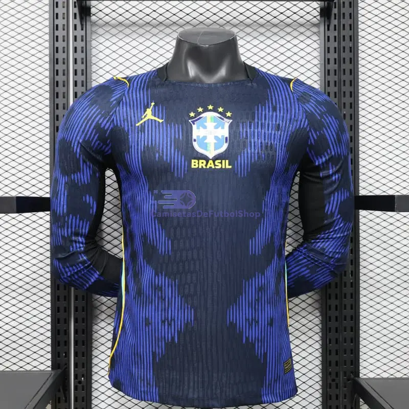 Camiseta Brasil Mundial 2026 2ª Equipación ML Azul (EDICIÓN JUGADOR)