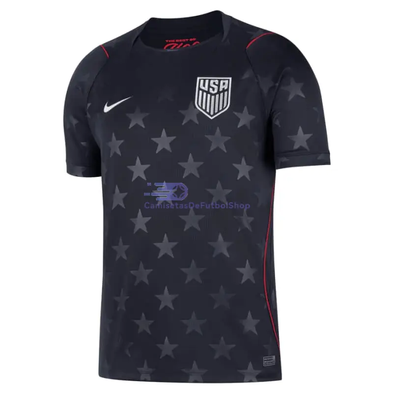 Camiseta EE.UU Mundial 2026 2ª Equipación Negro Obsidiana