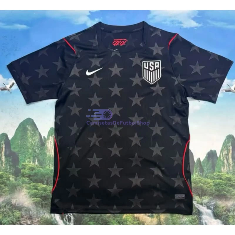 Camiseta EE.UU Mundial 2026 2ª Equipación Negro Obsidiana