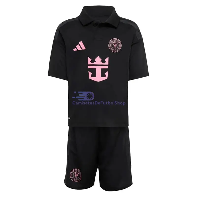 Camiseta Inter Miami 2026/2027 2ª Equipación Negro/Rosa Niño Kit