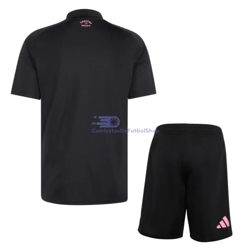 Camiseta Inter Miami 2026/2027 2ª Equipación Negro/Rosa Niño Kit