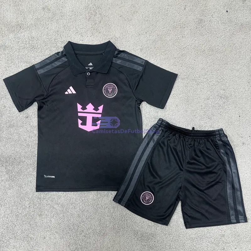 Camiseta Inter Miami 2026/2027 2ª Equipación Negro/Rosa Niño Kit