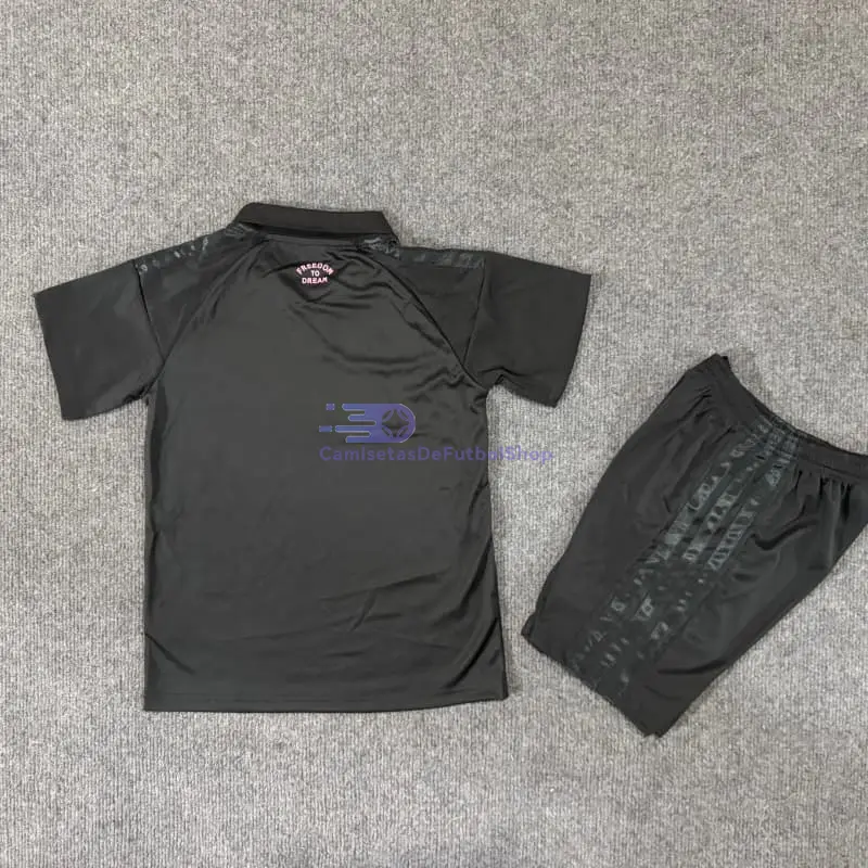 Camiseta Inter Miami 2026/2027 2ª Equipación Negro/Rosa Niño Kit