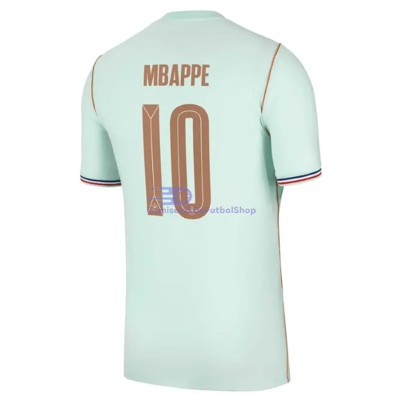 Camiseta MBAPPE 10 Francia Mundial 2026 2ª Equipación Verde Menta