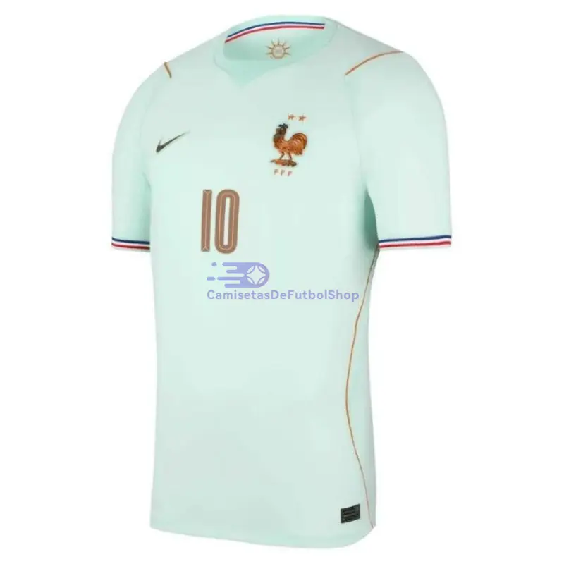 Camiseta MBAPPE 10 Francia Mundial 2026 2ª Equipación Verde Menta