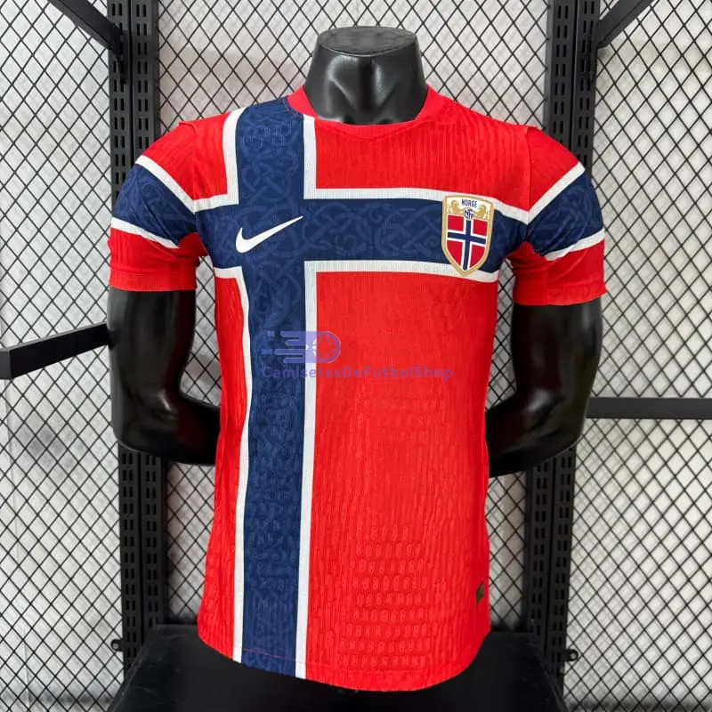Camiseta Noruega Mundial 2026 1ª Equipación Rojo/Azul (EDICIÓN JUGADOR)