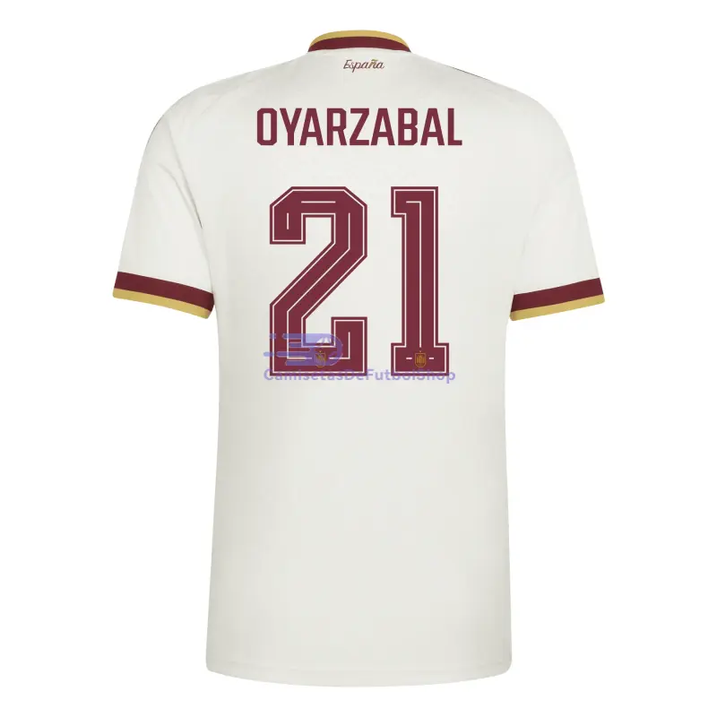 Camiseta Oyarzabal 21 España Mundial 2026 2ª Equipación Blanco/Rojo