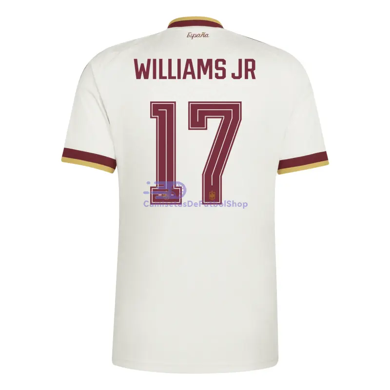 Camiseta Williams Jr 17 España Mundial 2026 2ª Equipación Blanco/Rojo