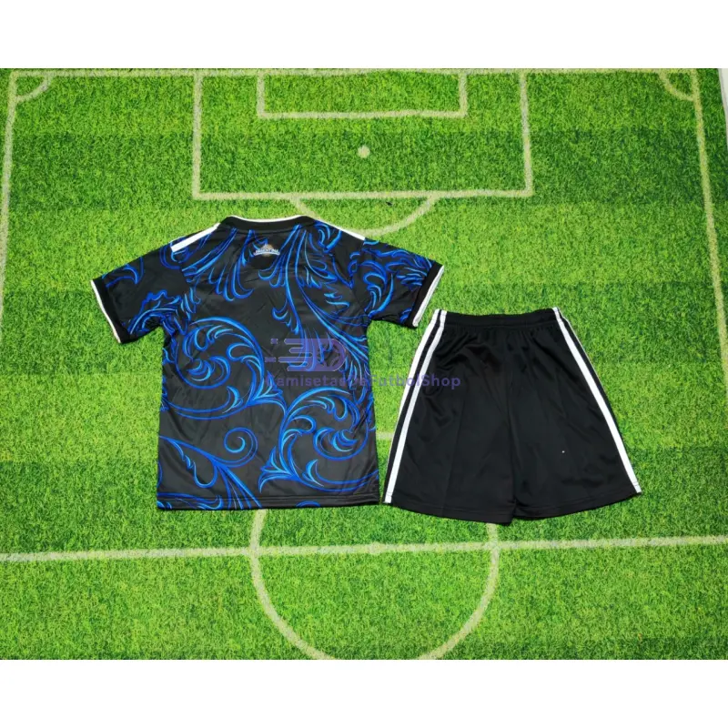 Camiseta Argentina Mundial 2026 2ª Equipación Azul Niño Kit con FIFA2022