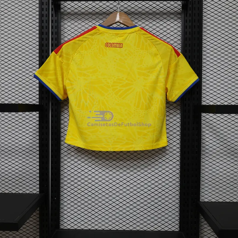 Camiseta Corta Colombia Mundial 2026 1ª Equipación Corta Amarillo Mujer
