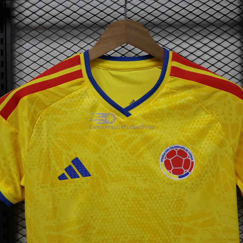 Camiseta Corta Colombia Mundial 2026 1ª Equipación Corta Amarillo Mujer