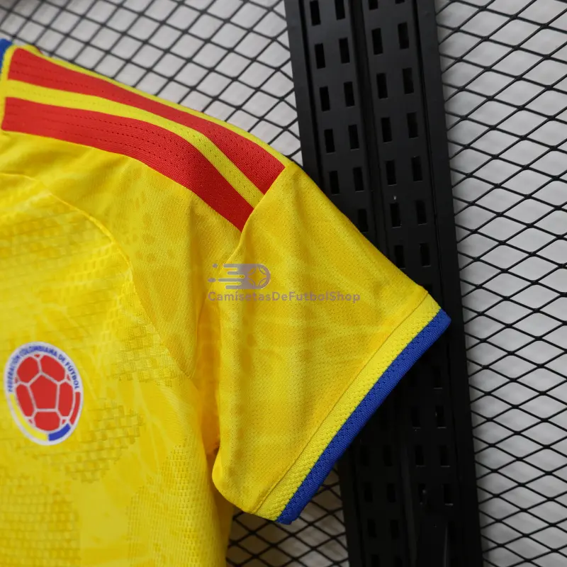 Camiseta Corta Colombia Mundial 2026 1ª Equipación Corta Amarillo Mujer