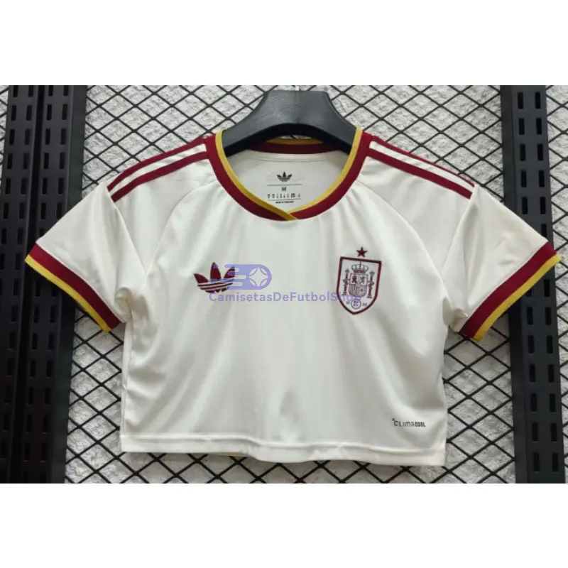 Camiseta Corta España Mundial 2026 2ª Equipación Blanco Mujer