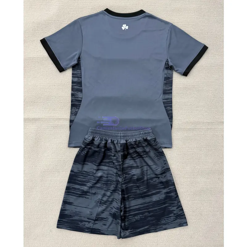 Camiseta de Portero Irland Mundial 2026 3ª Equipación Gris/Negro Niño Kit