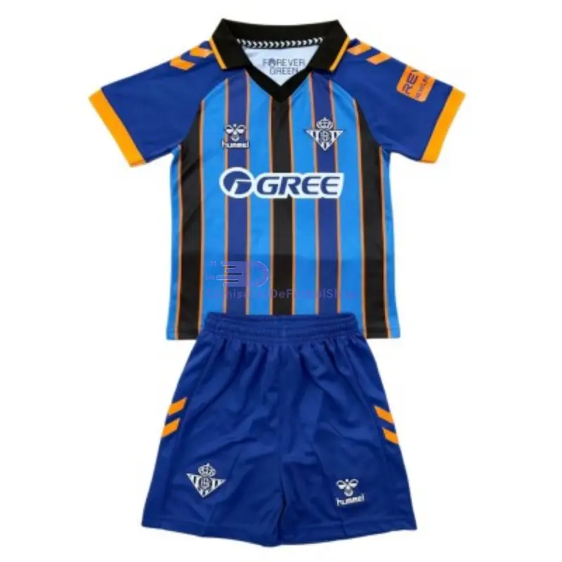 Camiseta de Portero Real Betis 2025/2026 Azul/Dorado Niño Kit