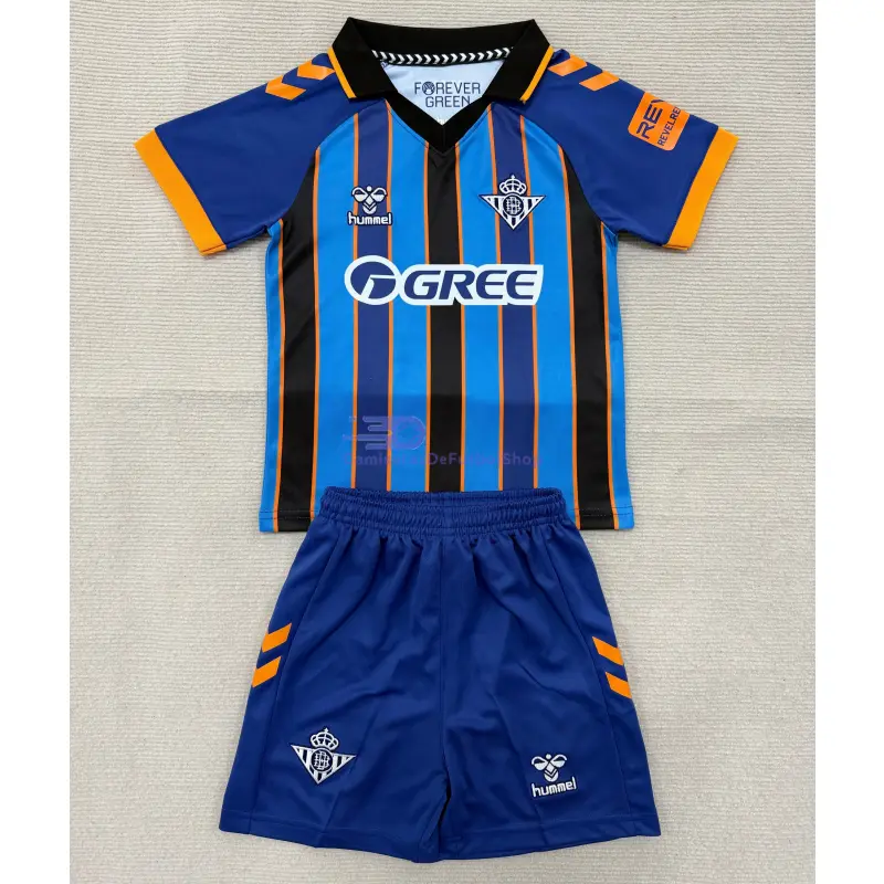 Camiseta de Portero Real Betis 2025/2026 Azul/Dorado Niño Kit