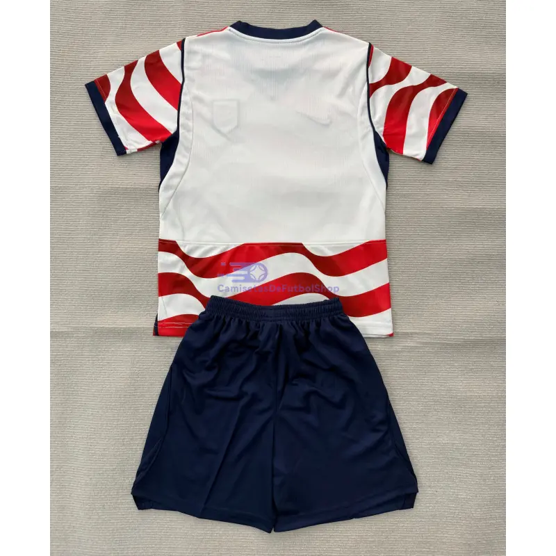 Camiseta EE.UU Mundial 2026 1ª Equipación Rojo/Blanco Niño Kit