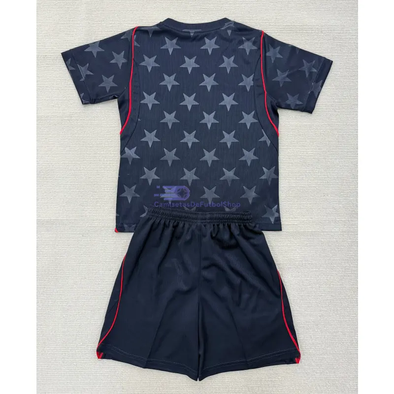 Camiseta EE.UU Mundial 2026 2ª Equipación Negro Obsidiana Niño Kit