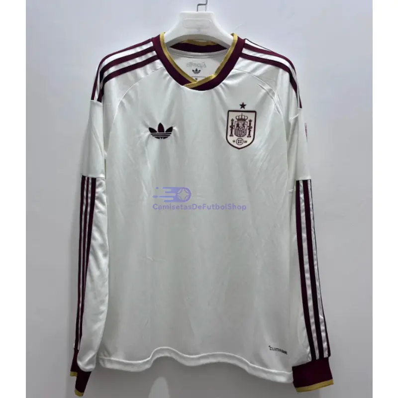 Camiseta España Mundial 2026 2ª Equipación ML Blanco