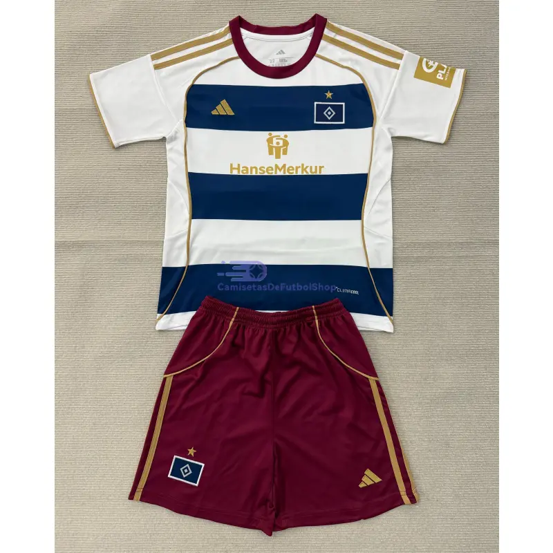 Camiseta Hamburger SV 2025/2026 Edición Especial Blanco/Azul Marino Niño Kit