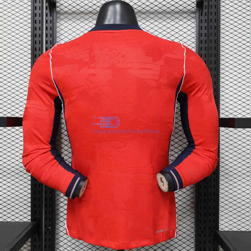 Camiseta Inglaterra Mundial 2026 2ª Equipación ML Rojo (EDICIÓN JUGADOR)