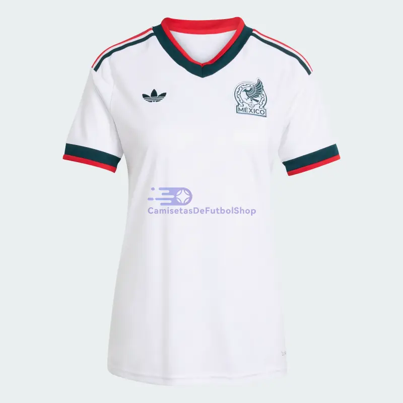 Camiseta México Mundial 2026 2ª Equipación Blanco Mujer