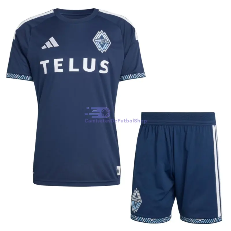 Camiseta Vancouver Whitecaps 2026/2027 2ª Equipación Azul Niño Kit