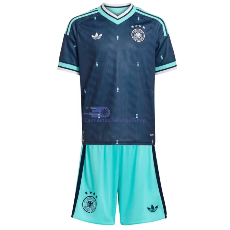 Camiseta Alemania Mundial 2026 2ª Equipación Azul Niño Kit