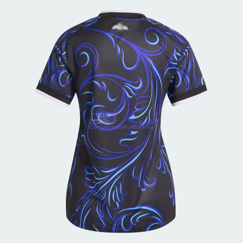 Camiseta Argentina Mundial 2026 2ª Equipación Azul Mujer con FIFA2022