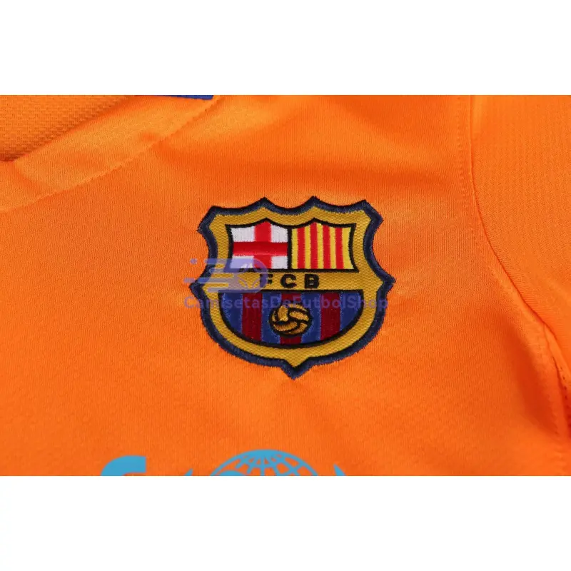 Camiseta Barcelona 2ª Equipación Retro 2006/2007 Naranja Niño Kit