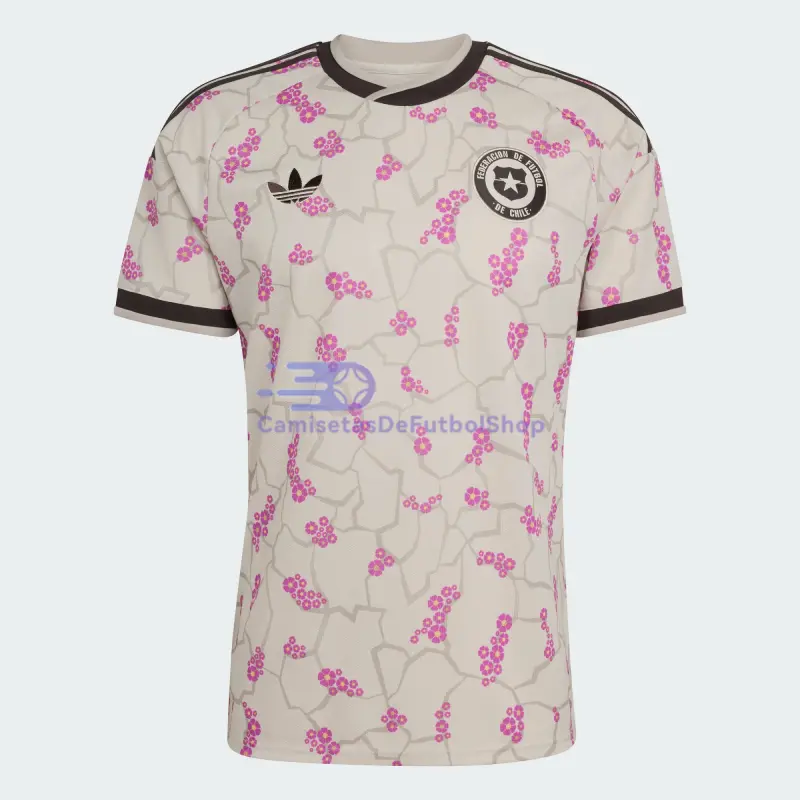 Camiseta Chile Mundial 2026 2ª Equipación Beige/Rosa