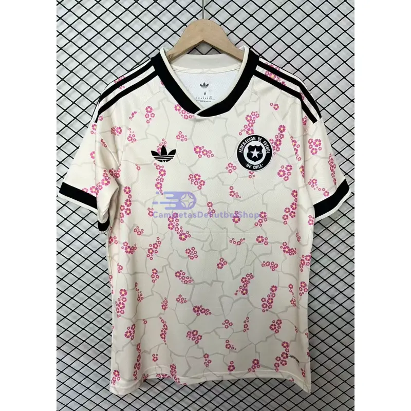Camiseta Chile Mundial 2026 2ª Equipación Beige/Rosa
