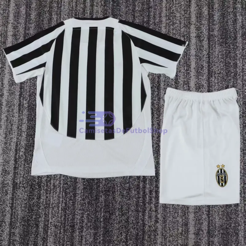 Camiseta Juventus 1ª Equipación Retro 2003/2004 Blanco/Negro Niño Kit