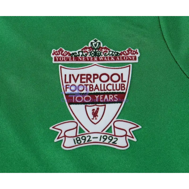 Camiseta Liverpool 2ª Equipación Retro 1992/1993 Verde Niño Kit