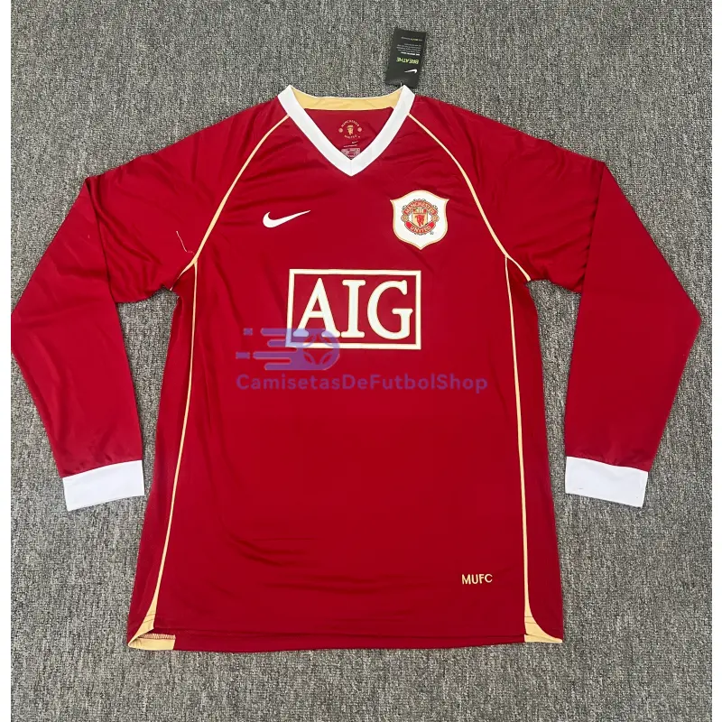 Camiseta Manchester United 1ª Equipación Retro 2006/07 ML Rojo