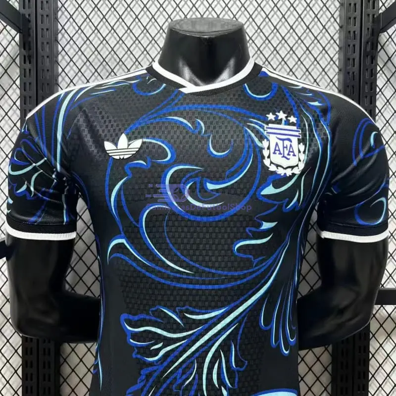 Camiseta Argentina Mundial 2026 2ª Equipación Negro/Azul (EDICIÓN JUGADOR)