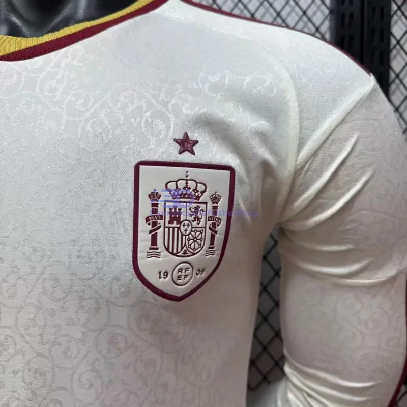 Camiseta España Mundial 2026 2ª Equipación ML Blanco/Rojo (EDICIÓN JUGADOR)