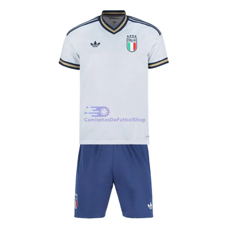 Camiseta Italia Mundial 2026 2ª Equipación Blanco Niño Kit