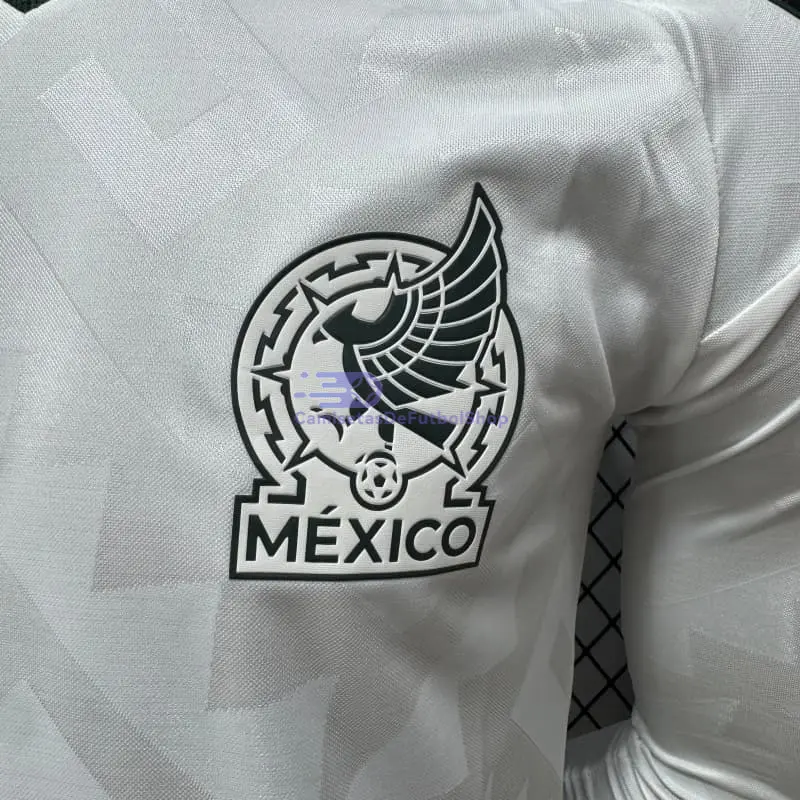 Camiseta México Mundial 2026 2ª Equipación ML Blanco (EDICIÓN JUGADOR)
