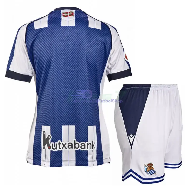 Camiseta Real Sociedad 2025/2026 1ª equipación Edición Final Copa del Rey Niño Kit con Parche La Liga