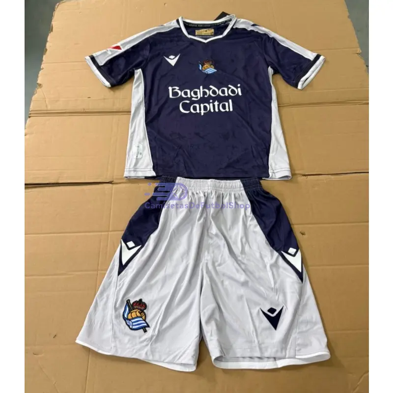 Camiseta Real Sociedad 2025/2026 2ª Equipación Niño Kit