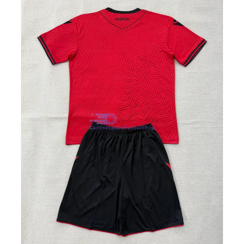 Camiseta Albania Mundial 2026 1ª Equipación Rojo Niño Kit