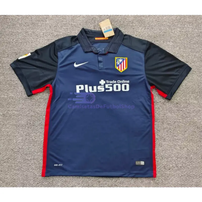Camiseta Atletico de Madrid 2015/2016 2ª Equipación Retro Azul Marino