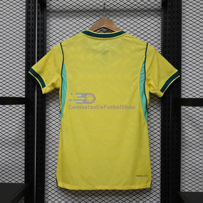 Camiseta Brasil Mundial 2026 1ª Equipación Amarillo Mujer (EDICIÓN JUGADOR)