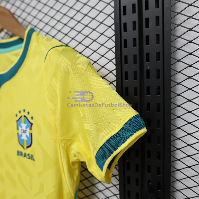 Camiseta Brasil Mundial 2026 1ª Equipación Amarillo Mujer (EDICIÓN JUGADOR)