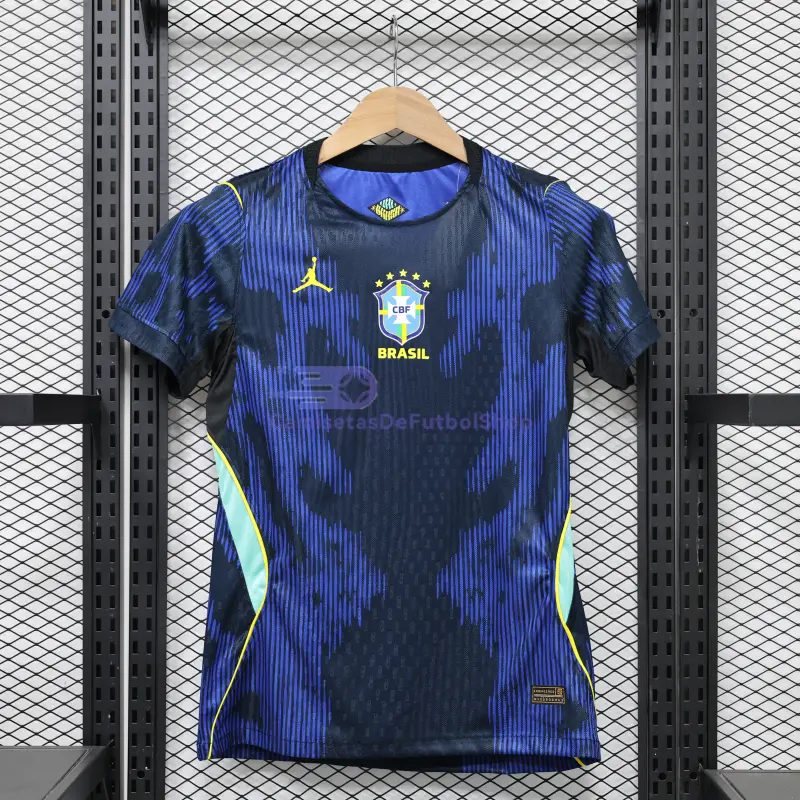 Camiseta Brasil Mundial 2026 2ª Equipación Azul Mujer (EDICIÓN JUGADOR)