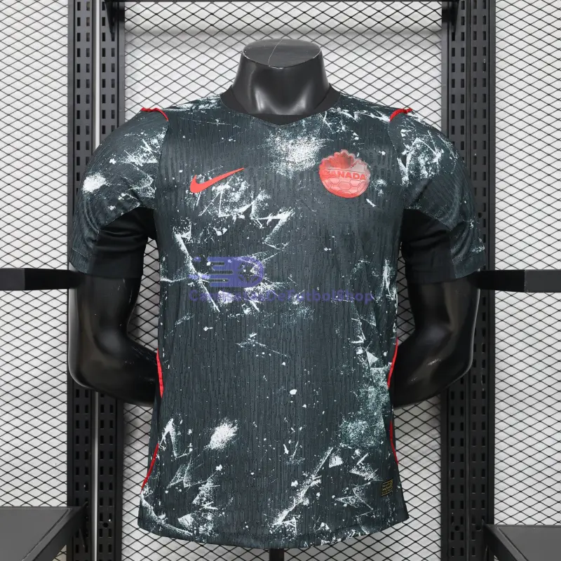 Camiseta Canada Mundial 2026 2ª Equipación Negro (EDICIÓN JUGADOR)