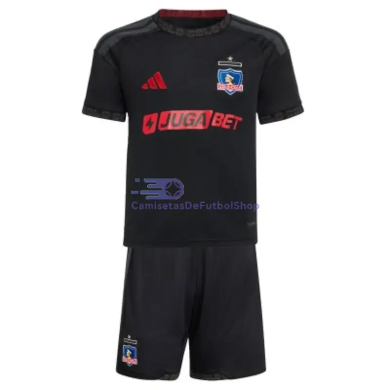 Camiseta Colo-Colo 2026/2027 2ª Equipación Negro Niño Kit