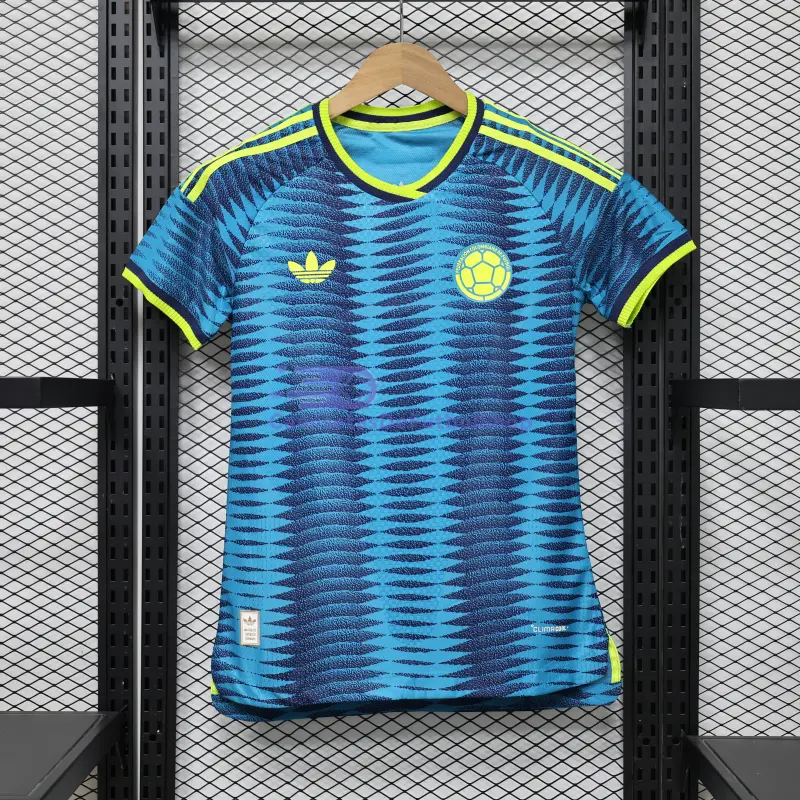 Camiseta Colombia Mundial 2026 2ª Equipación Azul Mujer (EDICIÓN JUGADOR)